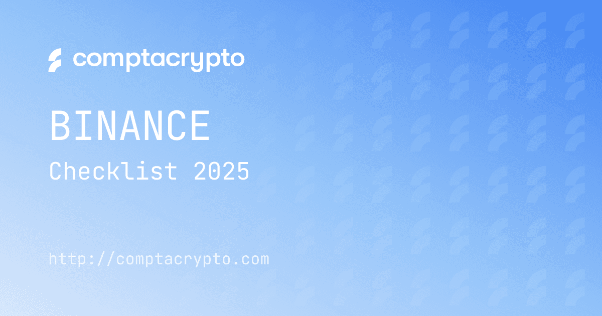 Checklist impôts Binance France 2025